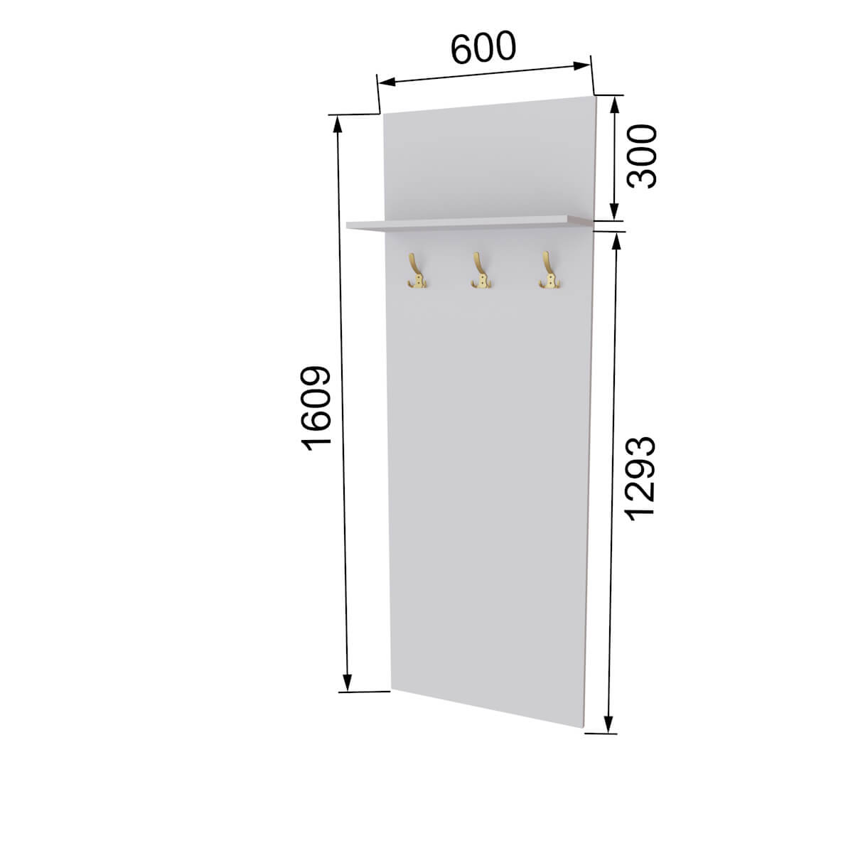Прихожая Толедо Вешалка ТВ-30 белый