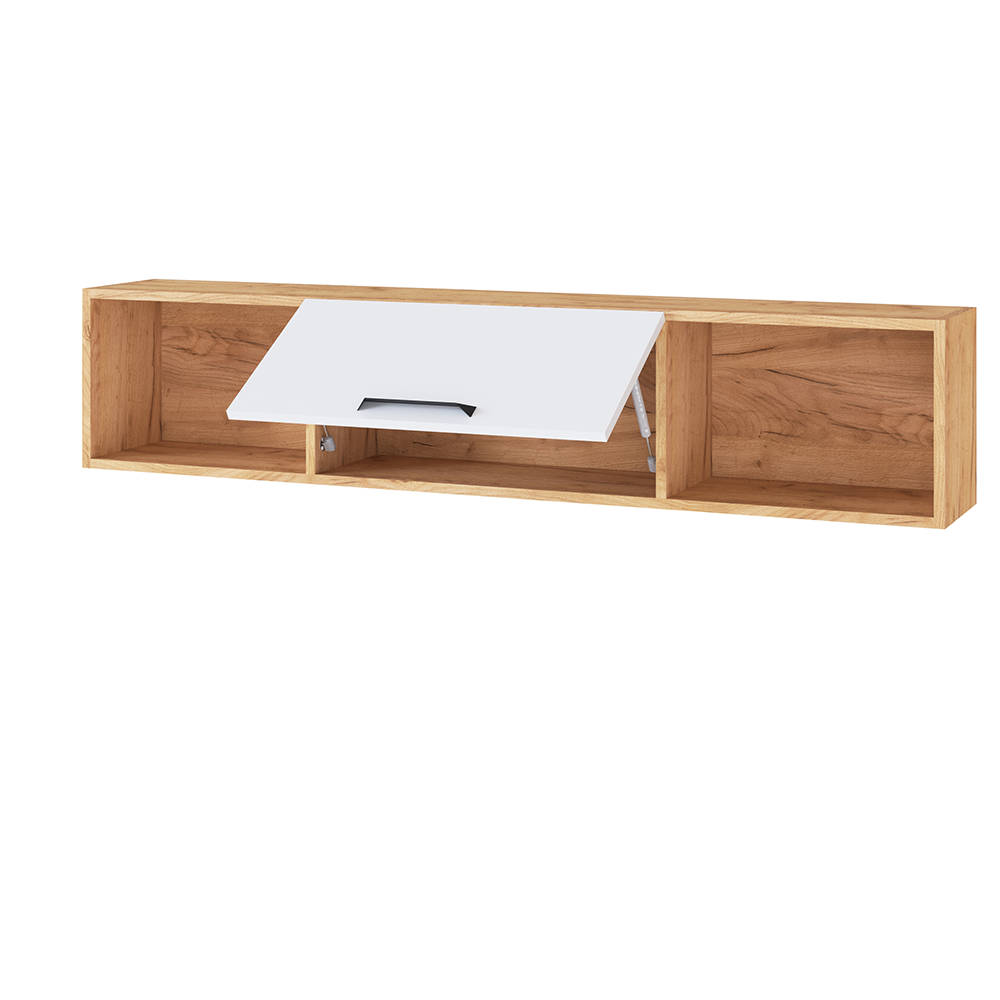 МС Квартет-13 Полка навесная 1450 дуб крафт золотой/белый