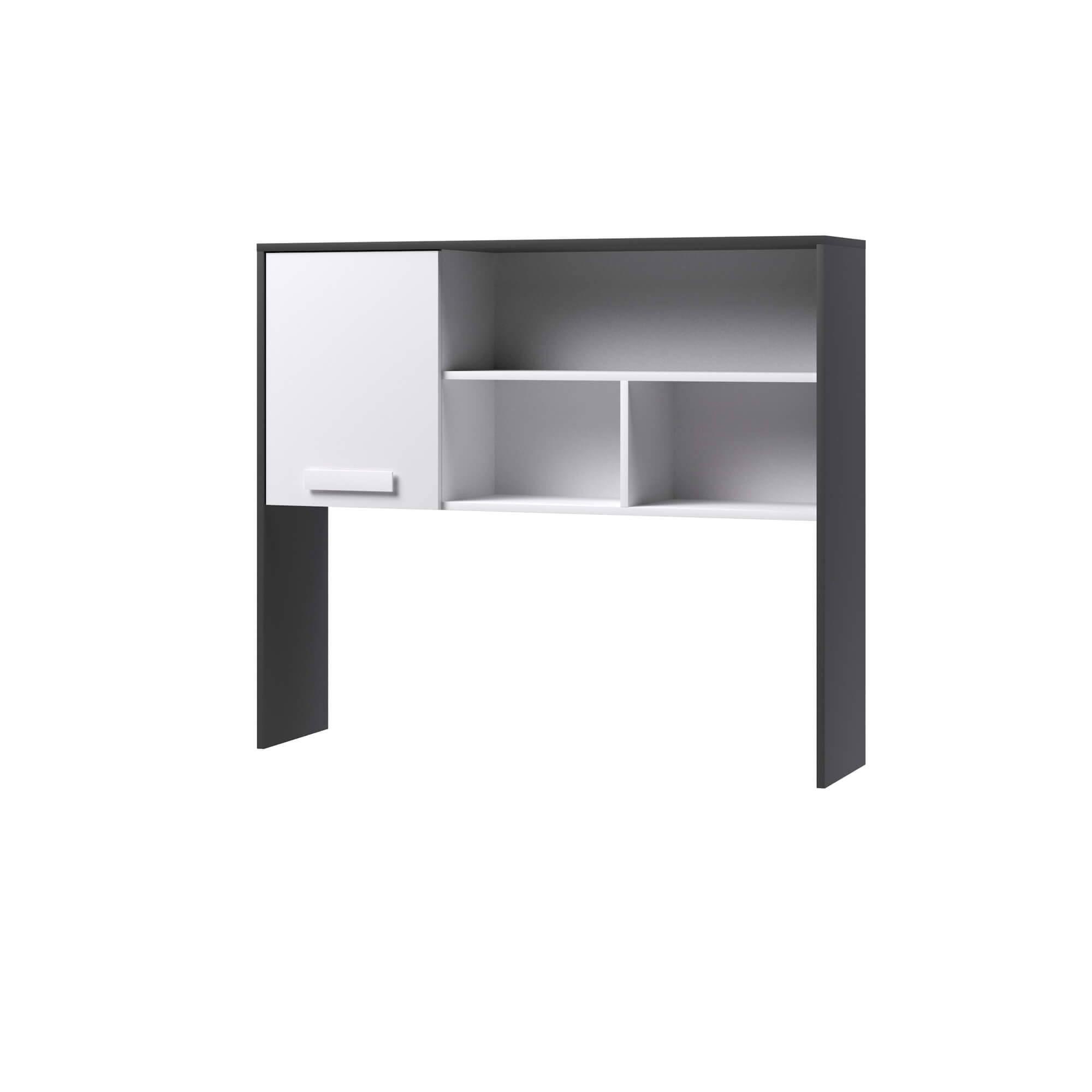 Спальня Кэнди Надстройка для стола КН-1 графит/белый/белый