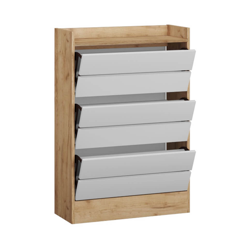 Прихожая Ямайка обувница ЯПТ-2 дуб крафт золотой/белый