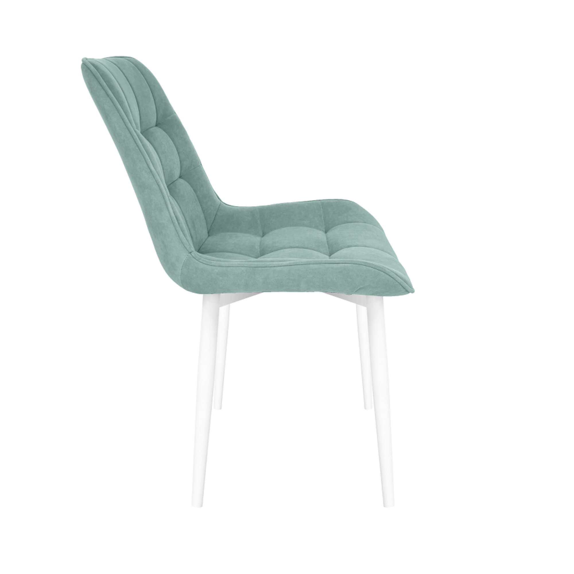 Стул интерьерный "Бостон" белый/меген 45 (мятный)