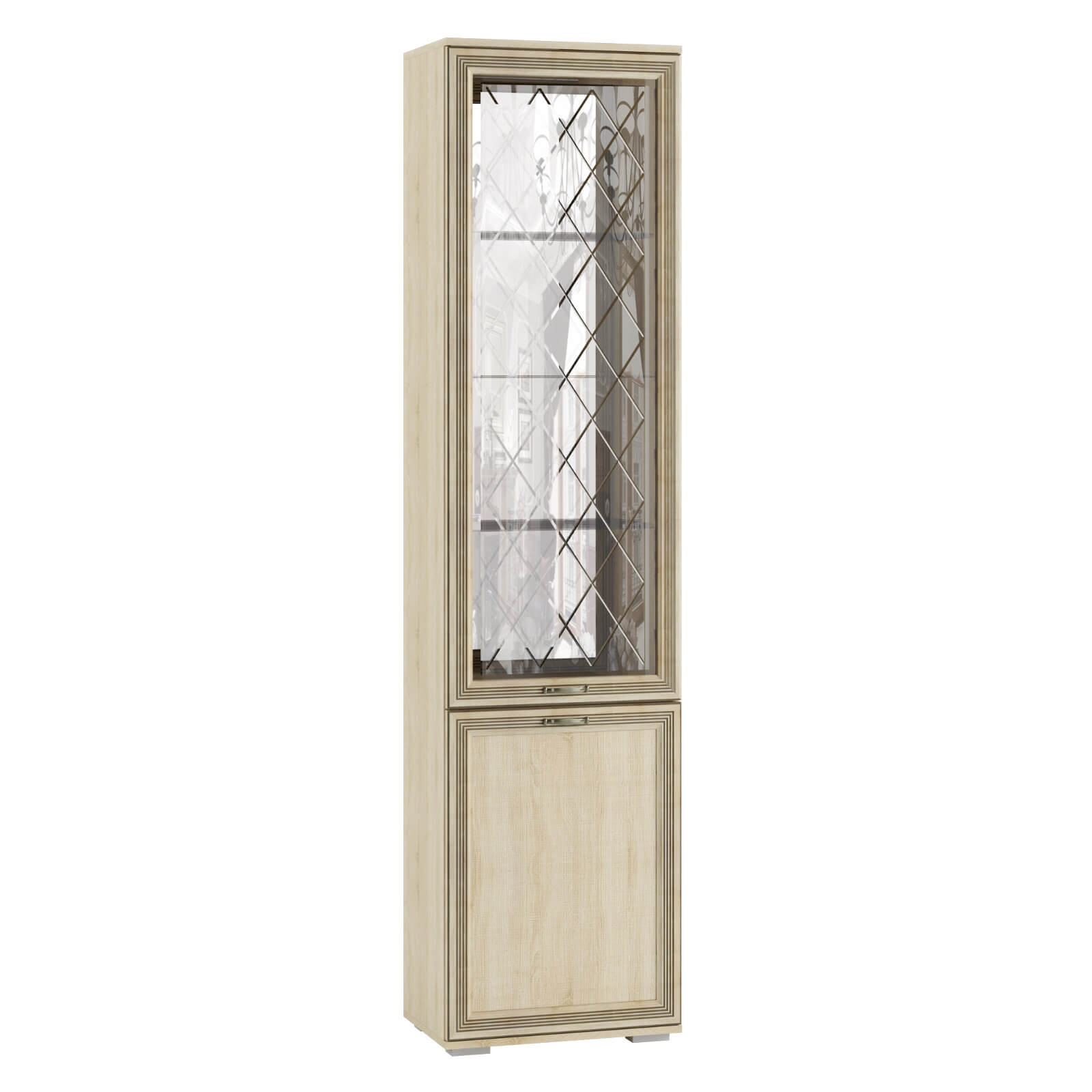 Гостиная Ливорно Пенал с витриной ЛШ-4 дуб сонома