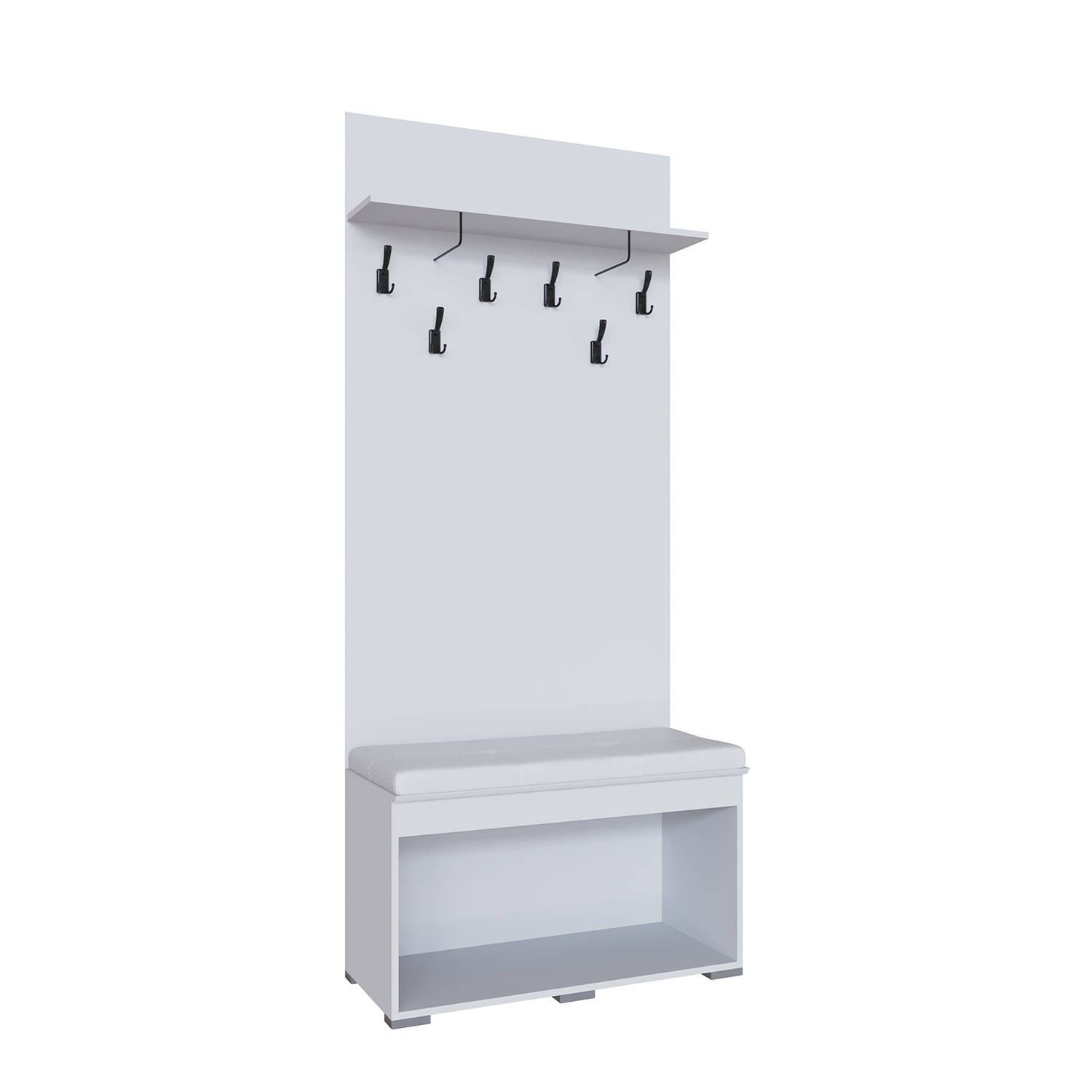 Прихожая Плейона Тумба с вешалкой белый