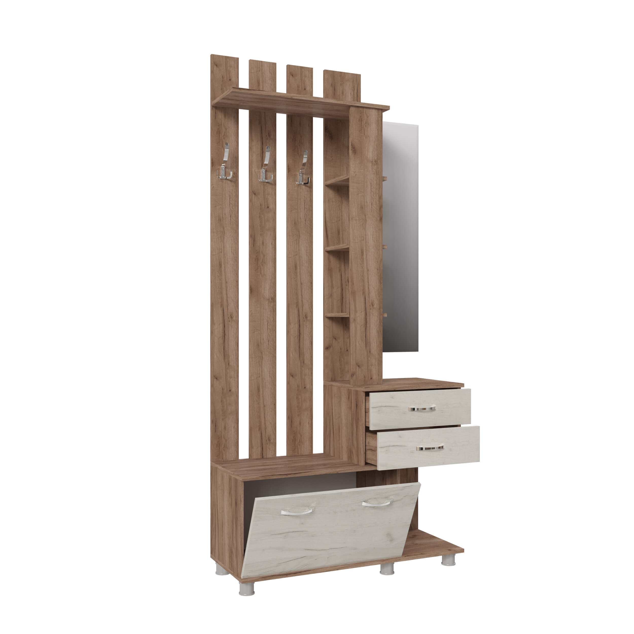 Микс Арт ЦС дуб крафт табачный/дуб крафт белый