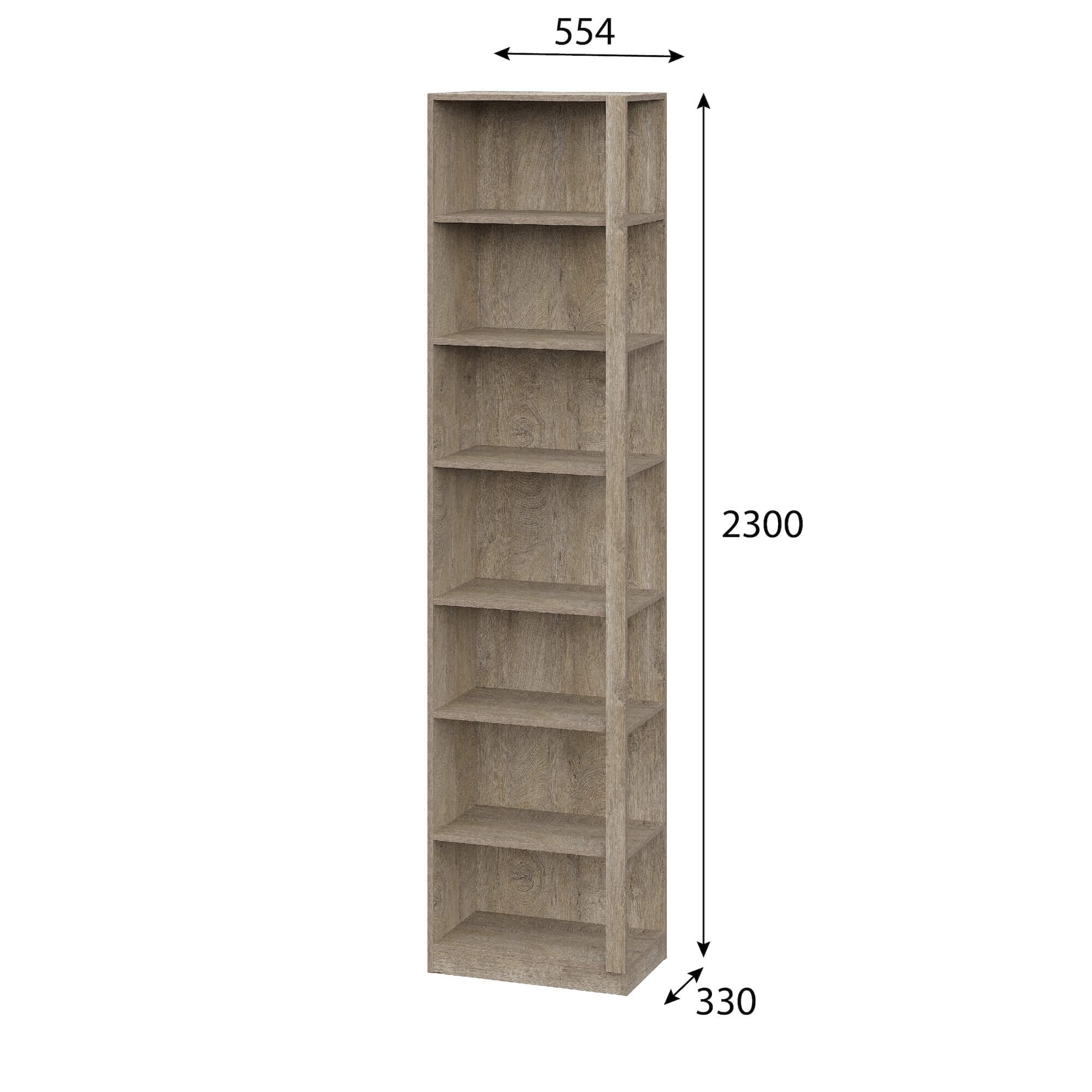 МС "Этна" Стеллаж (Дуб Эндгрейн)