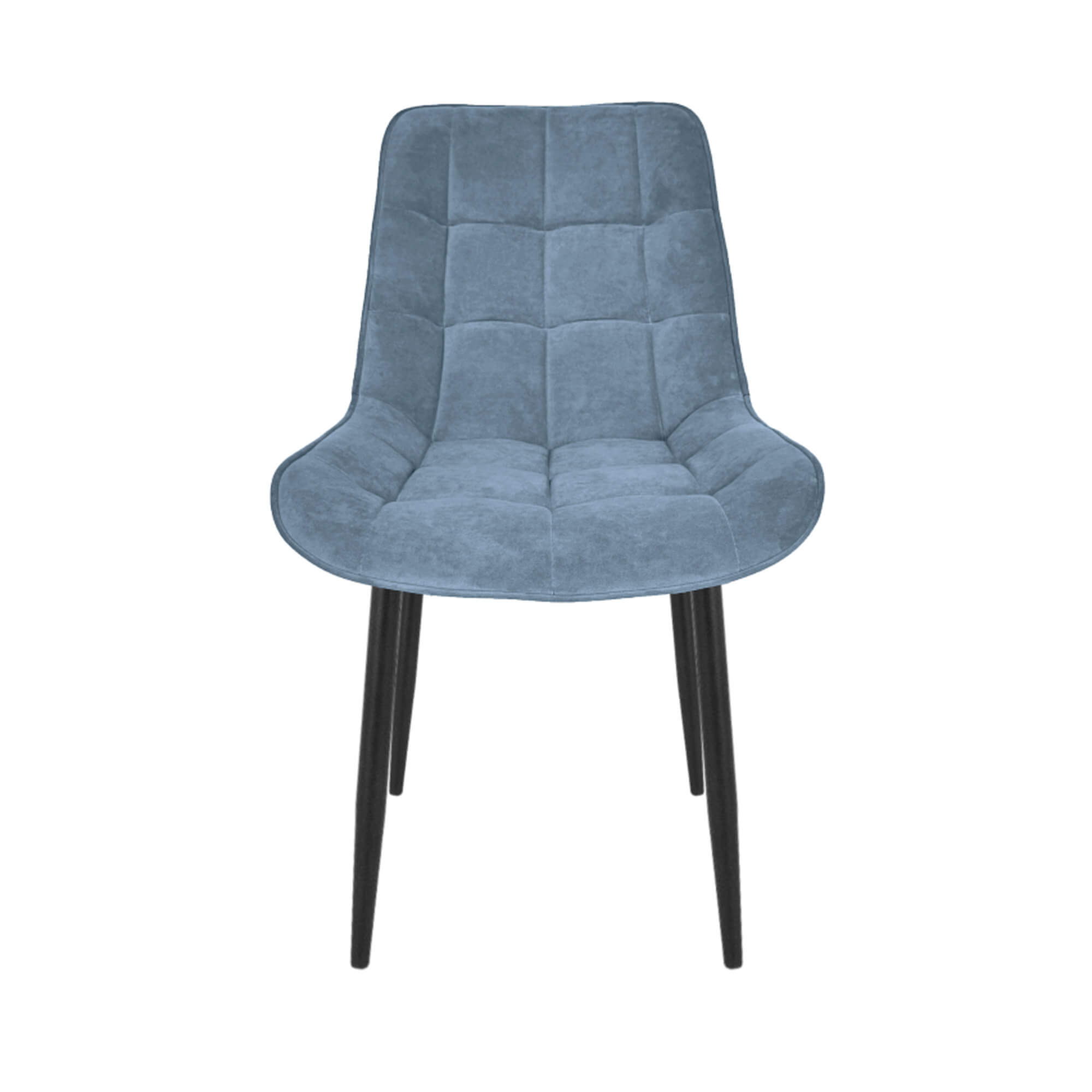 Стул интерьерный "Бостон" черный/меген 48 (серо-голубой)