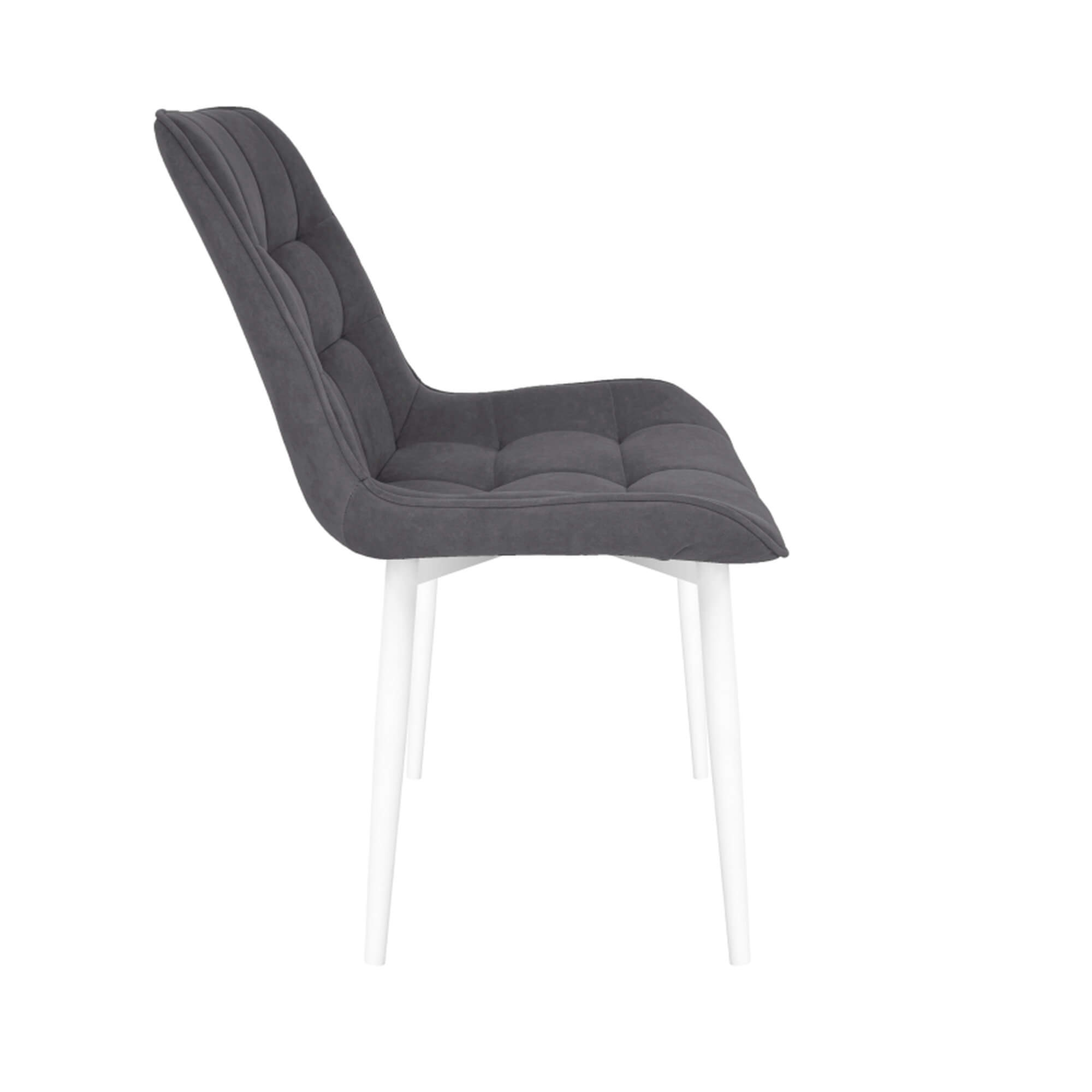 Стул интерьерный "Бостон" белый/меген 27 (графит)