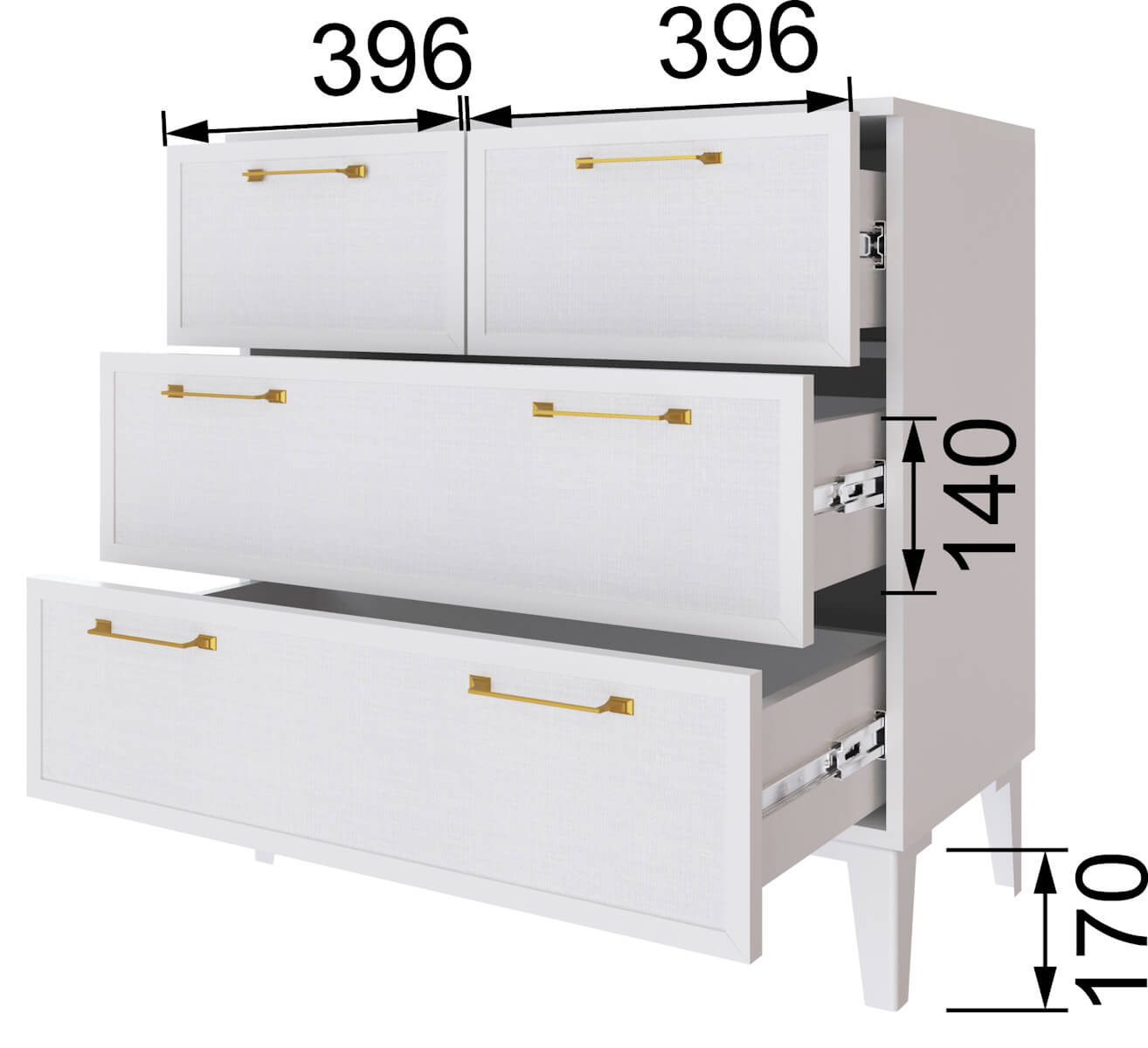 Спальня Толедо Комод малый ТК-21 белый