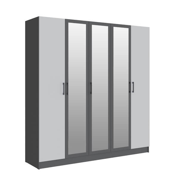 Шкаф Вегас 2000 графит серый/камень серый