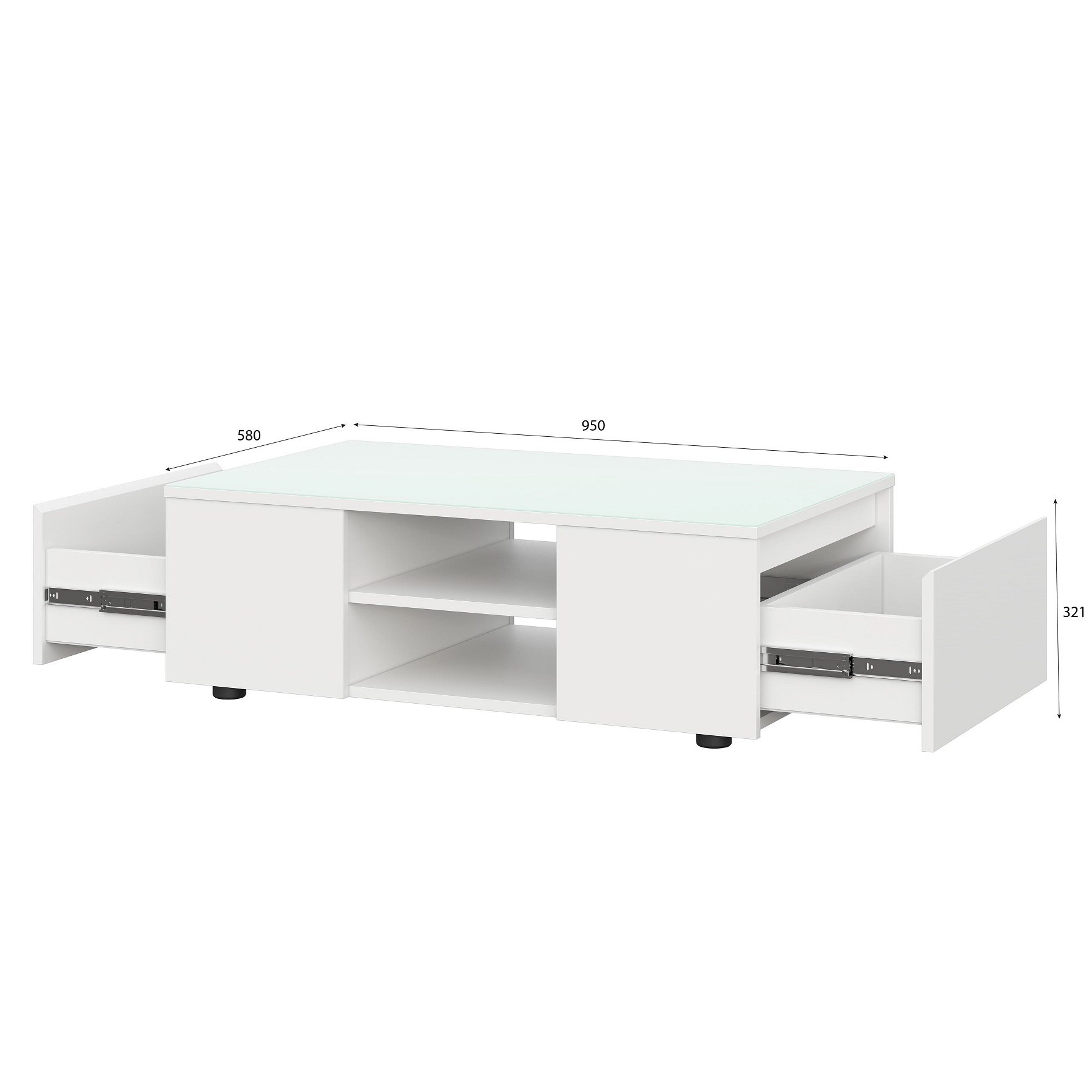 МС "Одри" Стол журнальный со стеклом серия 2