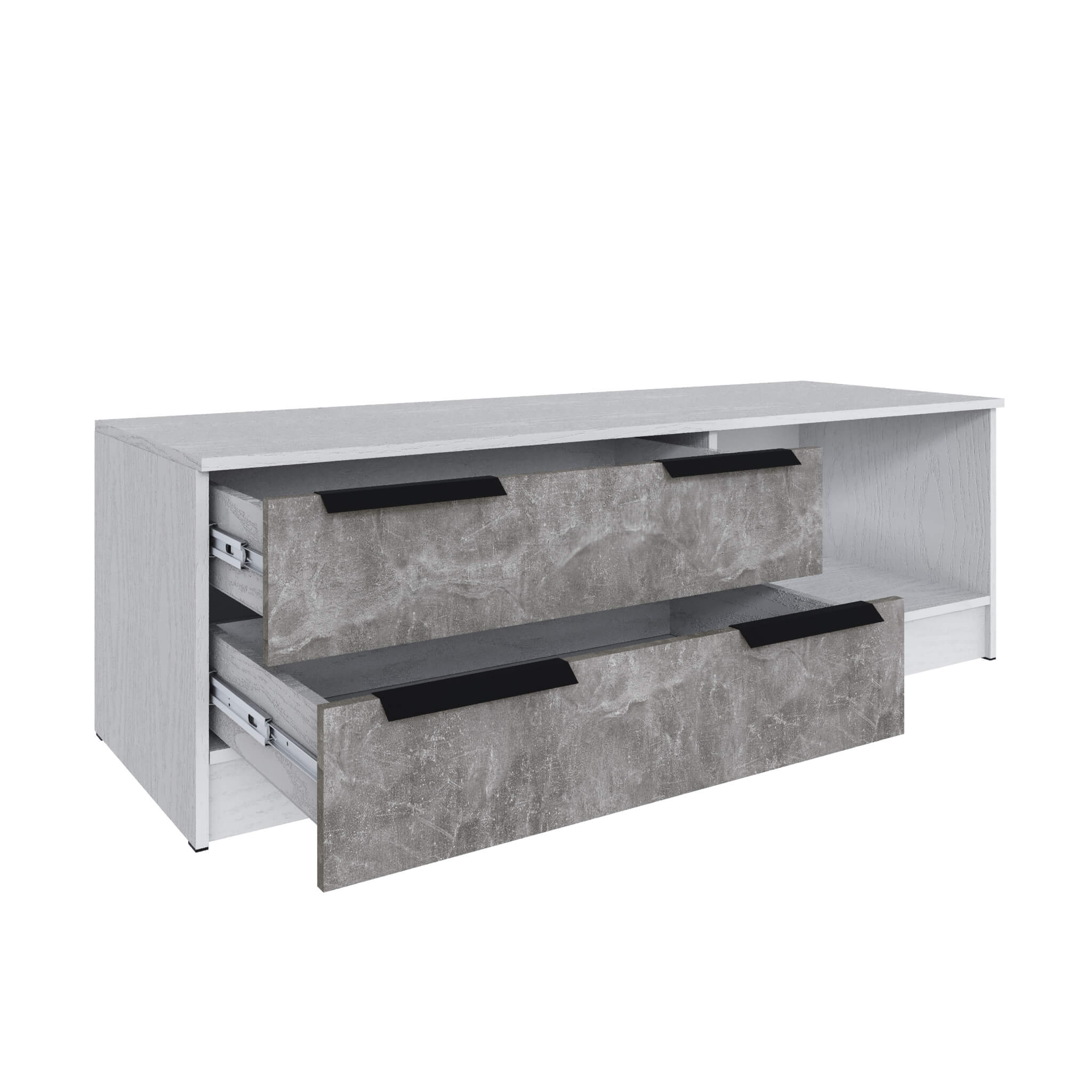 Гостиная Мадрид Тумба ТВ (1,5) белый/ателье светлое