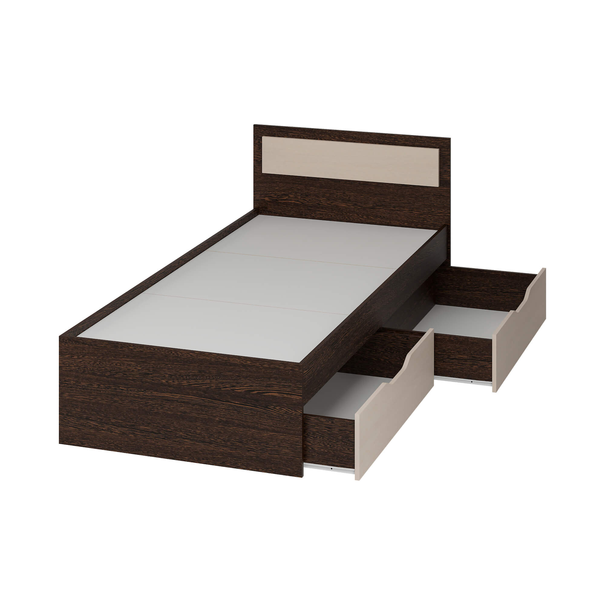 Гармония Кровать КР608 дуб венге/дуб белфорд