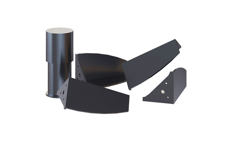 Тумба ТВ Парус-12 Опоры серый графит