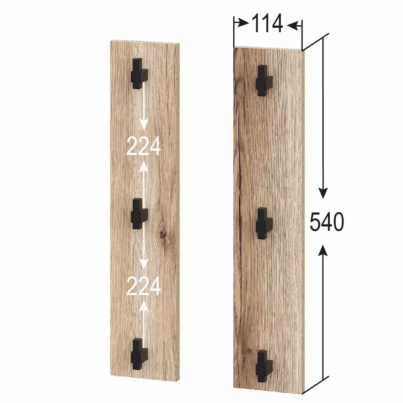 Вешалка "ОТТО" Дуб Делано комплект 2 шт. (вш1)