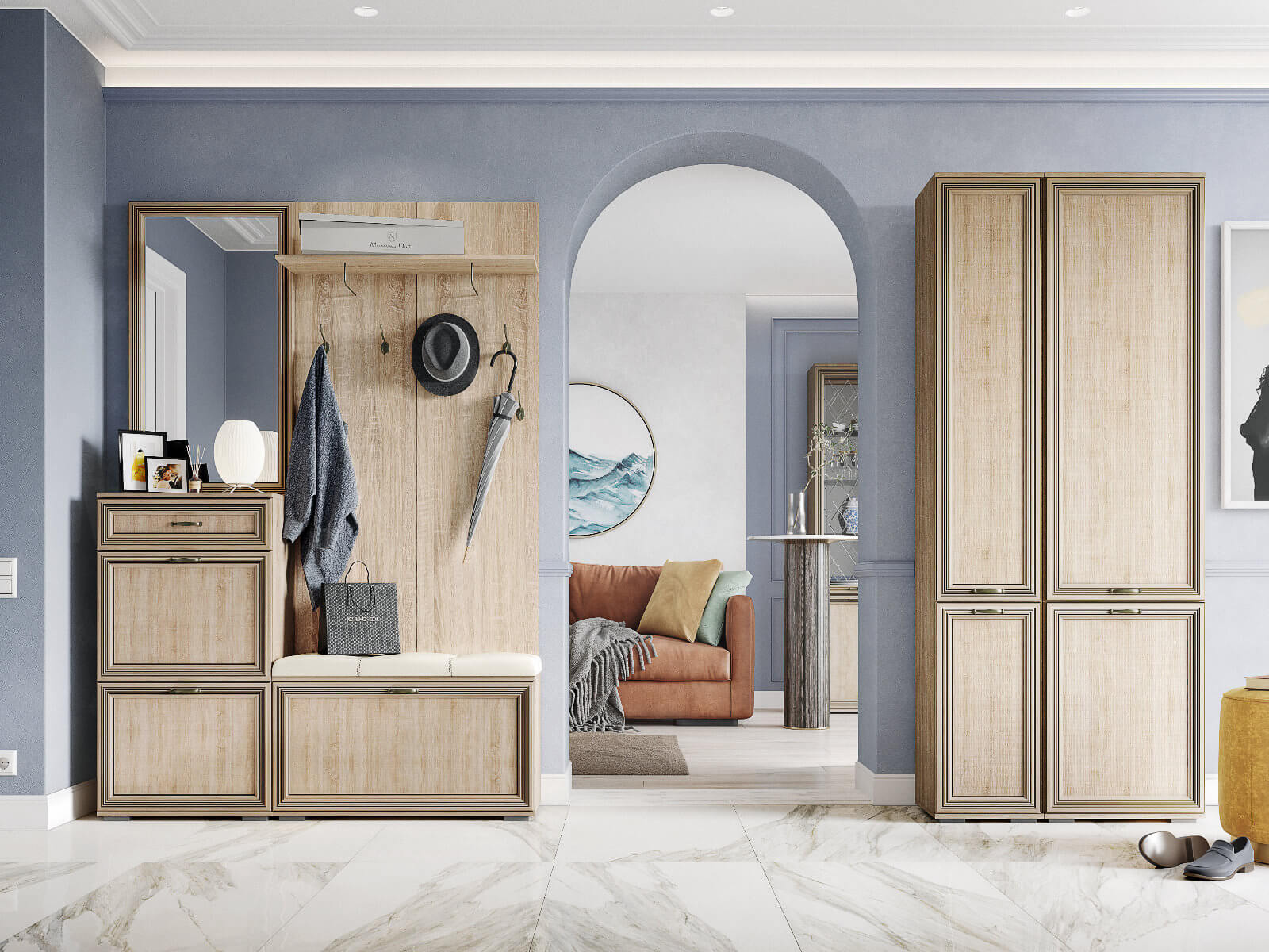 Прихожая Ливорно Вешалка ЛВ-31 дуб сонома