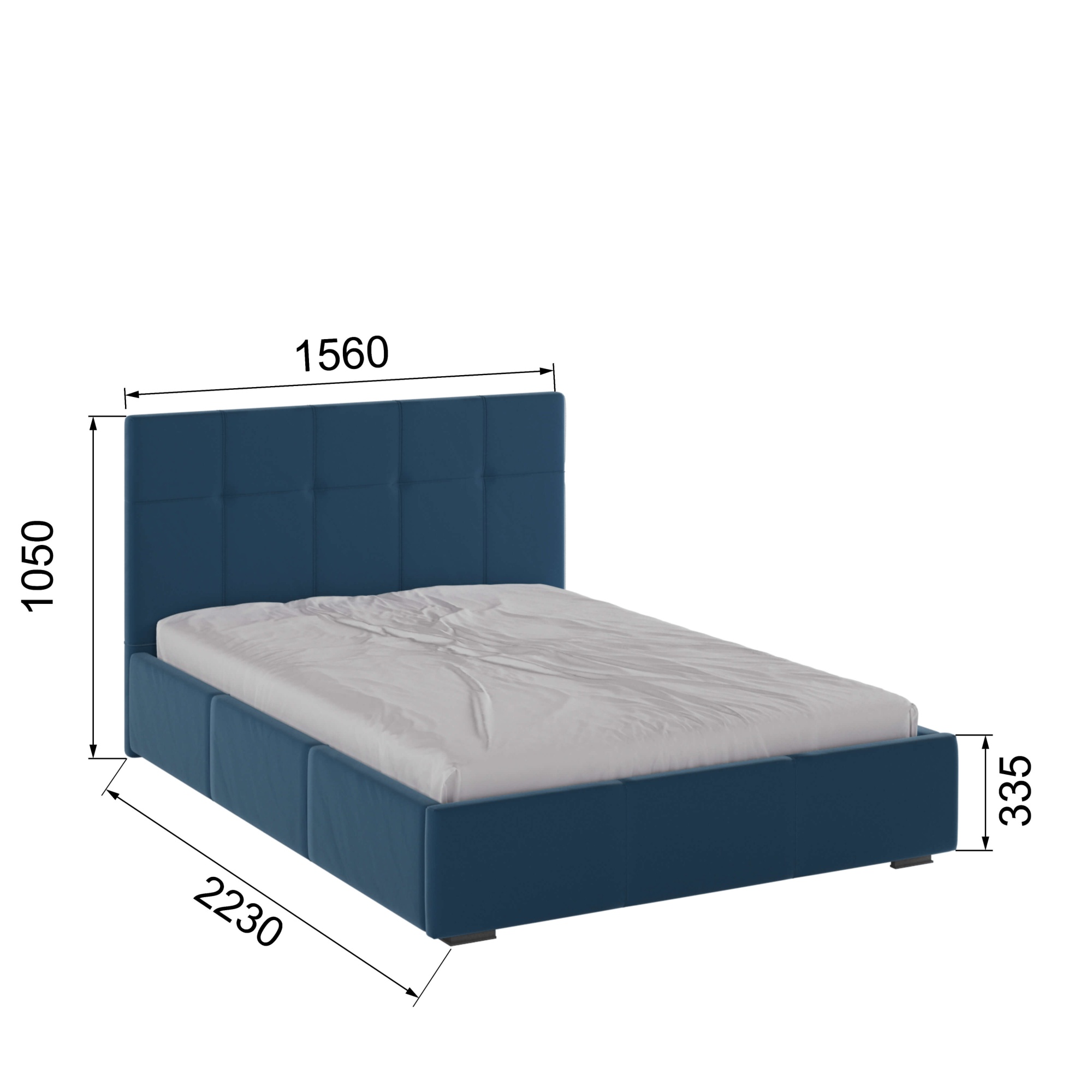 Корпус Рио интерьерной кровати (1,4м) атлантида квадрат