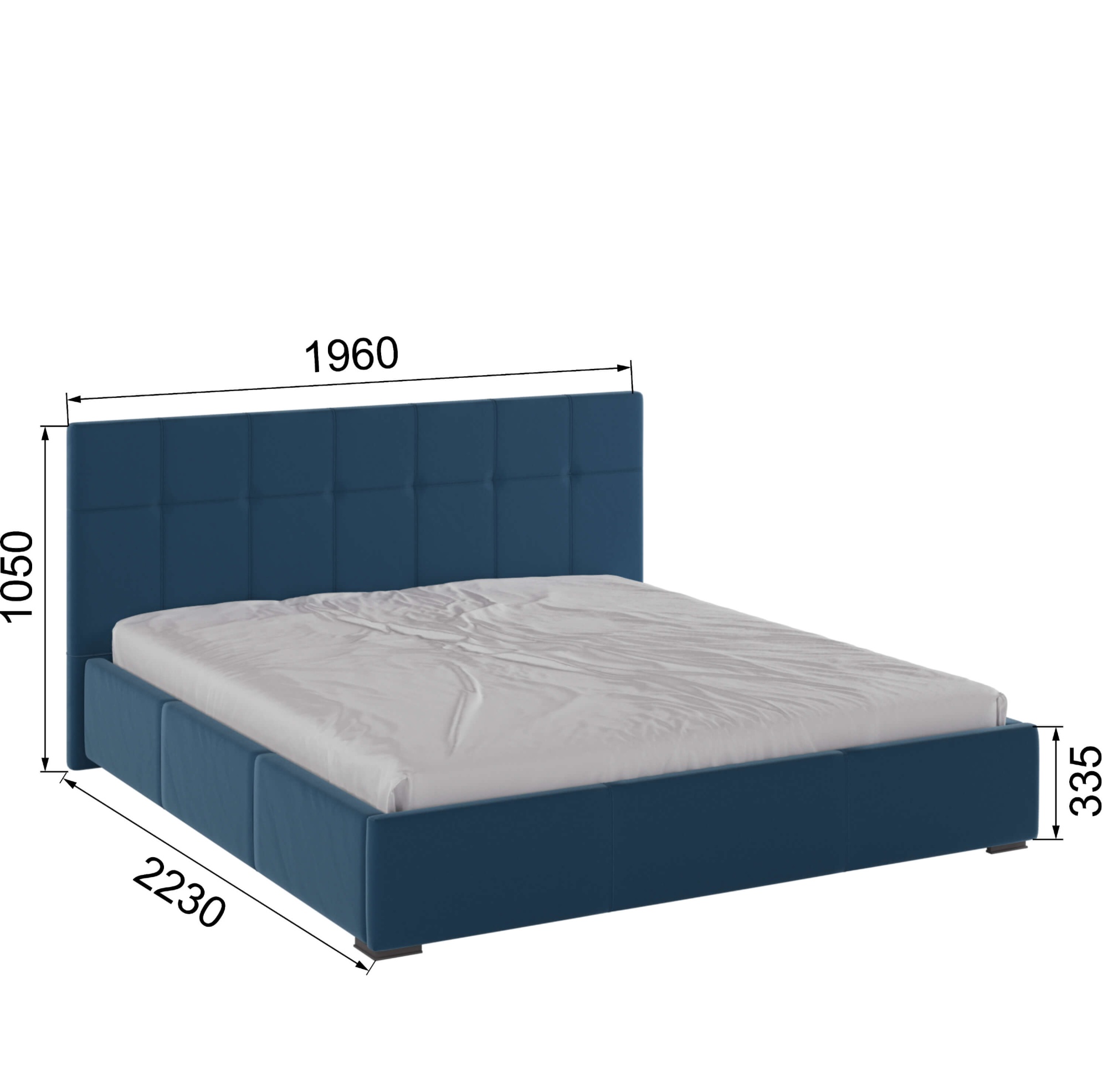 Корпус Рио интерьерной кровати (1,8м) атлантида квадрат